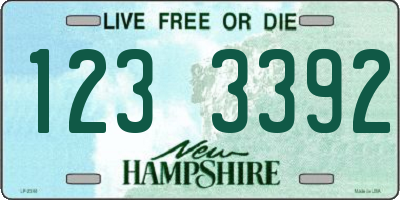 NH license plate 1233392