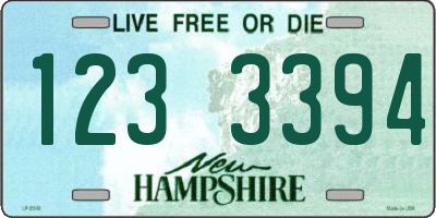 NH license plate 1233394