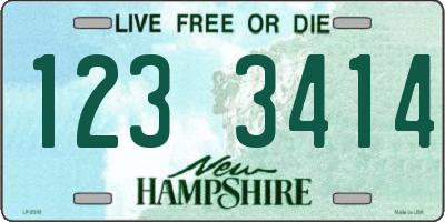 NH license plate 1233414