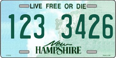NH license plate 1233426