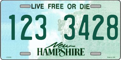 NH license plate 1233428