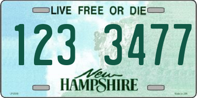 NH license plate 1233477
