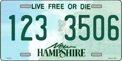 NH license plate 1233506