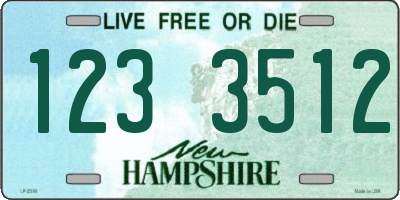 NH license plate 1233512
