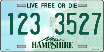 NH license plate 1233527