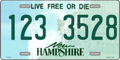NH license plate 1233528