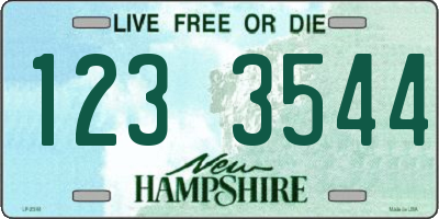 NH license plate 1233544