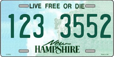 NH license plate 1233552