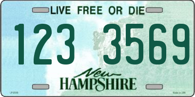 NH license plate 1233569