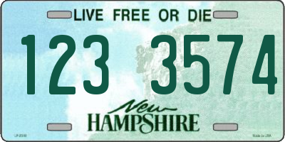 NH license plate 1233574