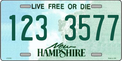 NH license plate 1233577