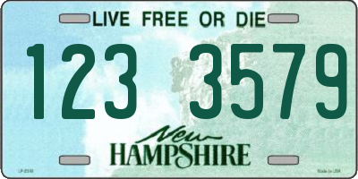 NH license plate 1233579