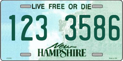 NH license plate 1233586