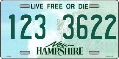 NH license plate 1233622