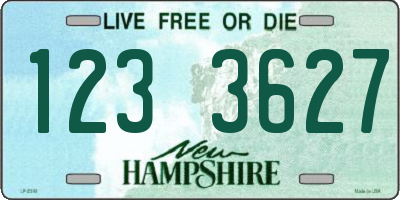 NH license plate 1233627
