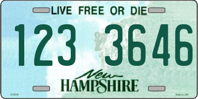NH license plate 1233646