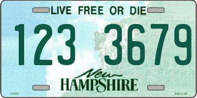 NH license plate 1233679