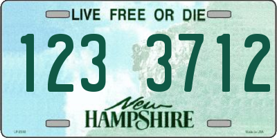 NH license plate 1233712