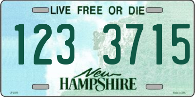NH license plate 1233715