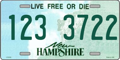 NH license plate 1233722