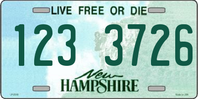 NH license plate 1233726