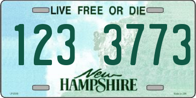 NH license plate 1233773