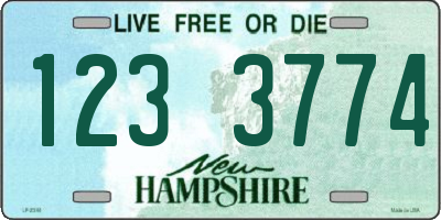 NH license plate 1233774