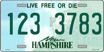 NH license plate 1233783