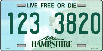 NH license plate 1233820