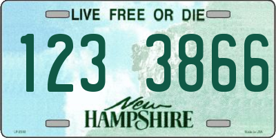 NH license plate 1233866
