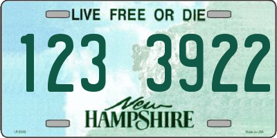 NH license plate 1233922