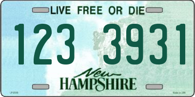 NH license plate 1233931