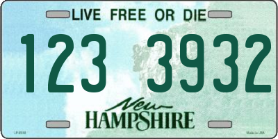 NH license plate 1233932