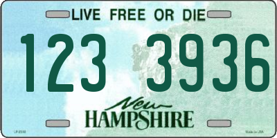 NH license plate 1233936