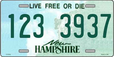 NH license plate 1233937