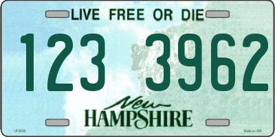 NH license plate 1233962