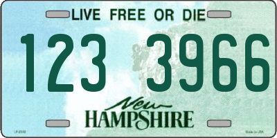 NH license plate 1233966
