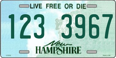 NH license plate 1233967