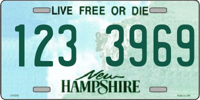 NH license plate 1233969