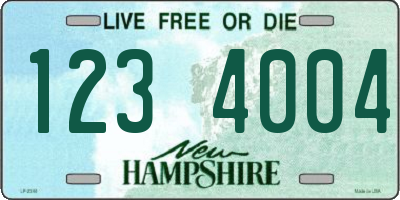 NH license plate 1234004