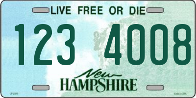 NH license plate 1234008