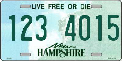 NH license plate 1234015