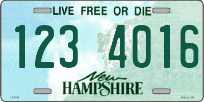 NH license plate 1234016