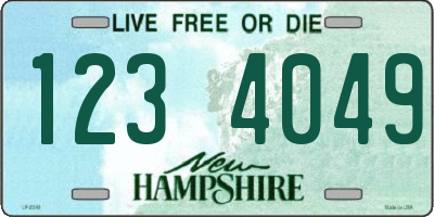 NH license plate 1234049
