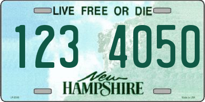 NH license plate 1234050