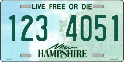 NH license plate 1234051