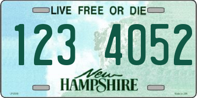 NH license plate 1234052