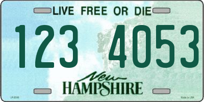 NH license plate 1234053