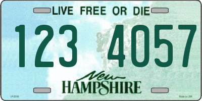 NH license plate 1234057