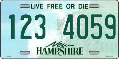 NH license plate 1234059